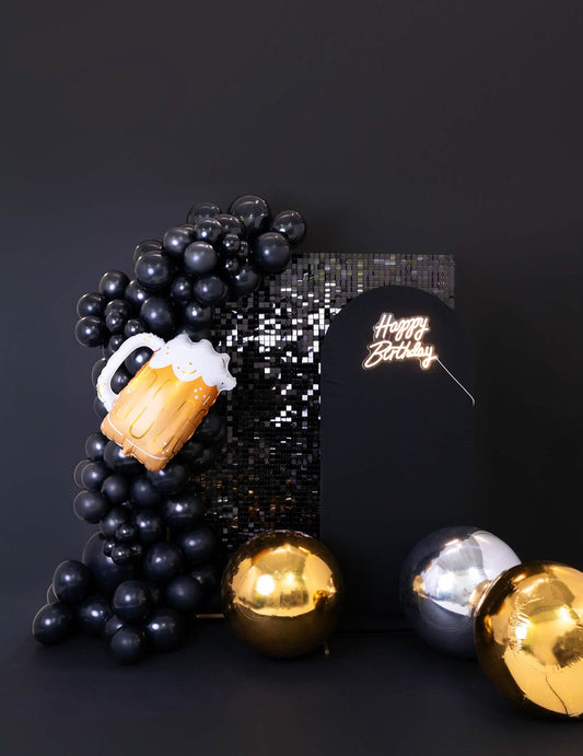 Ballon géant boule miroir dorée 60 cm