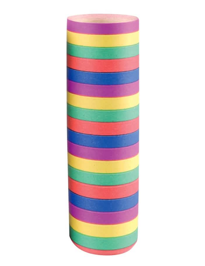 Rouleau de 18 serpentins pour fête multicolore