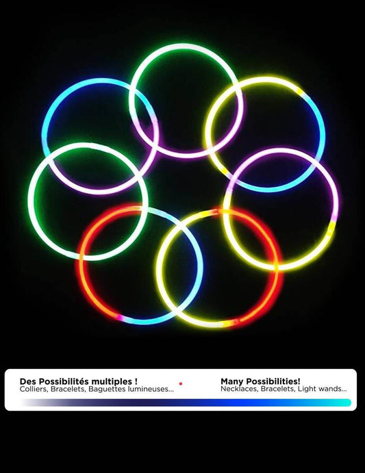 100 Bracelets phosphorescents