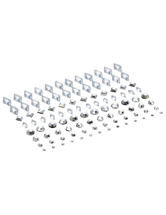 100 zilverkleurige kralen voor gezicht