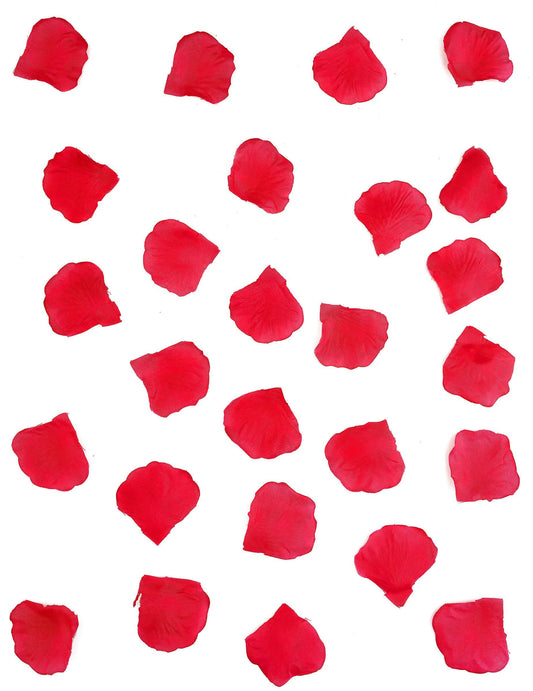 Vue d'ensemble des pétales de rose en tissu pour fête