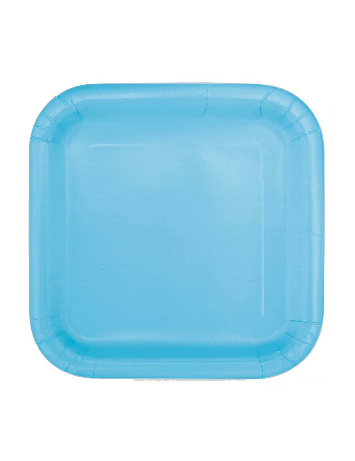Assiettes carrées en carton pour dessert bleu pastel