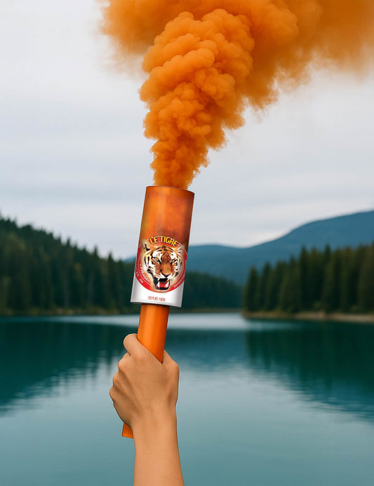 2 Fumigènes à main oranges 45 secondes