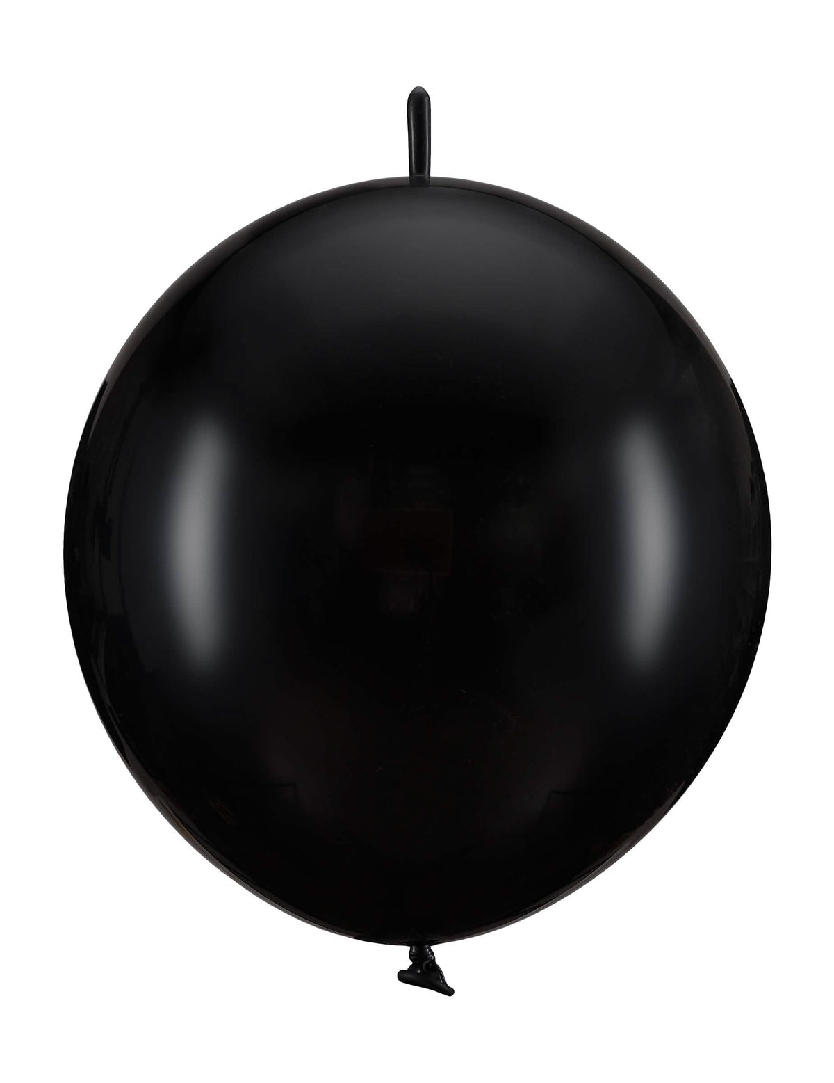 Gros plan du ballon à relier pour décoration de fête noir