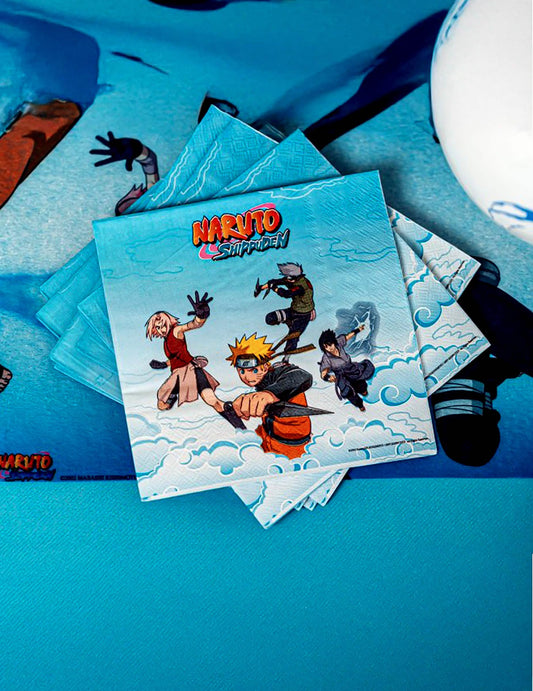 20 serviettes en papier Naruto Shippuden™ 33 x 33cm