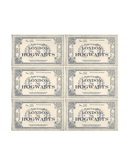20 Serviettes Harry Potter™ Ticket London to Hogwarts 33 x 40 cm