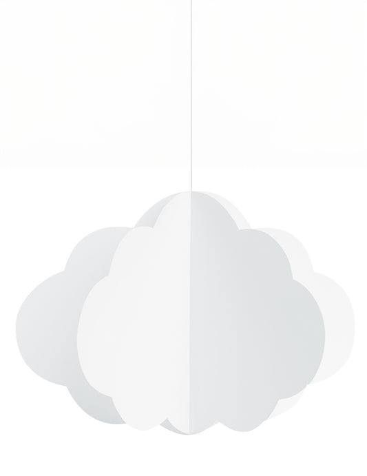 Gros plan du nuage en carton à suspendre pour décoration