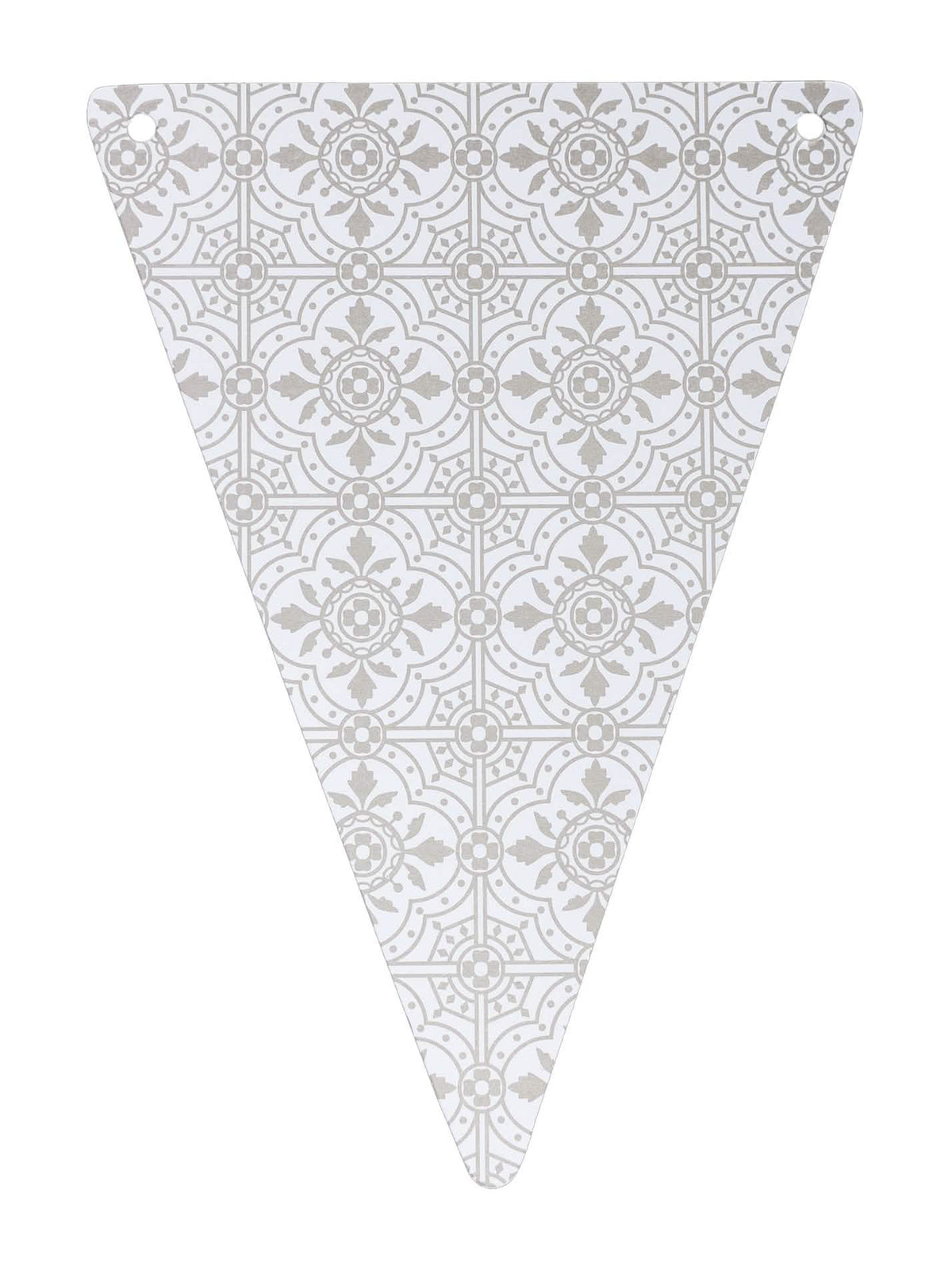 Fanions en carton carreaux de ciment pour décoration guirlande gris et blanc