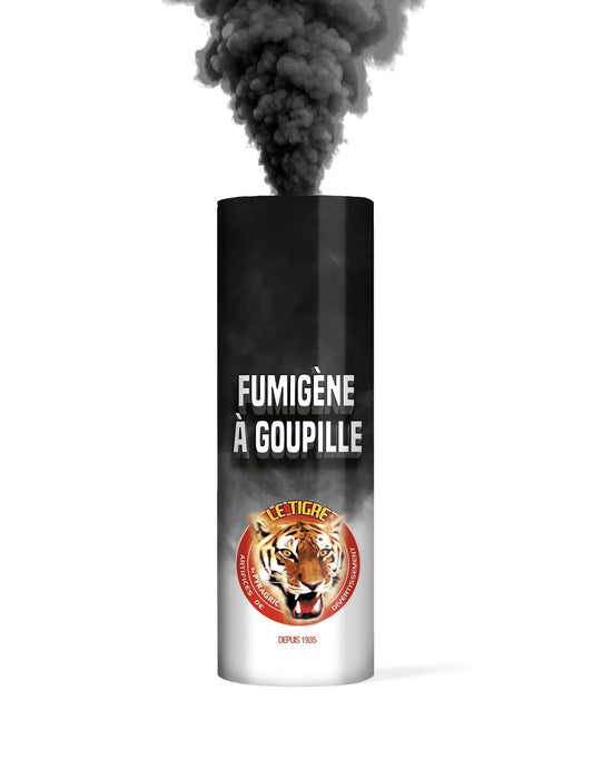 Effet de fumée noire du fumigène à goupille noir durée 1 minute