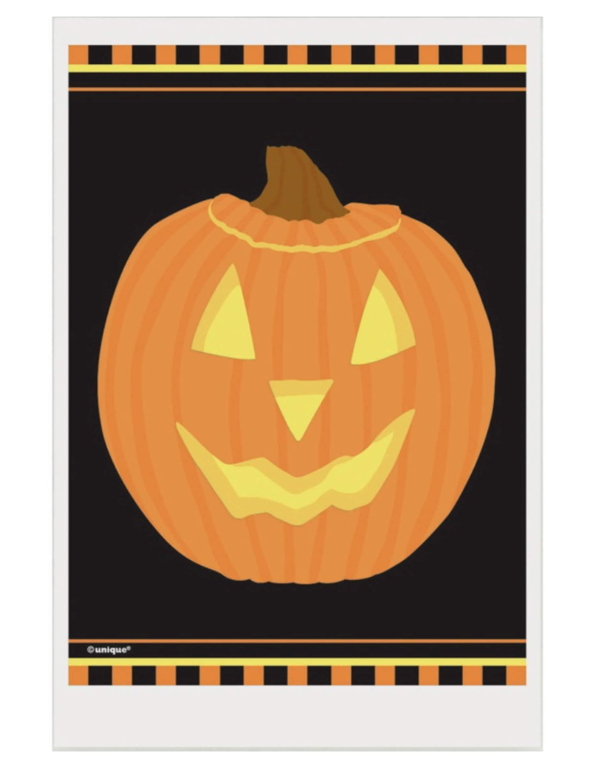 Sachets plastique citrouille d'Halloween pour fête orange et noir