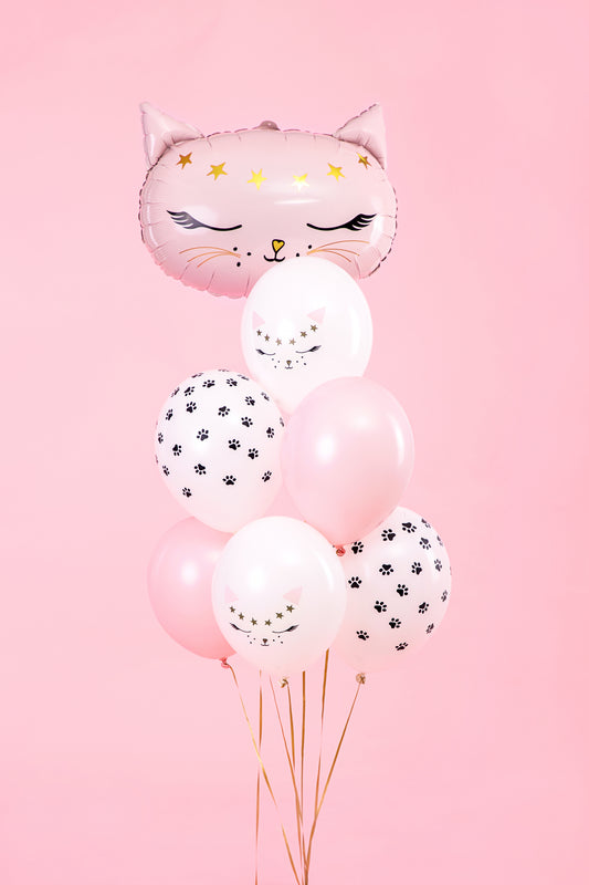Vue d'ensemble du bouquet des ballons en latex chats pour décoration