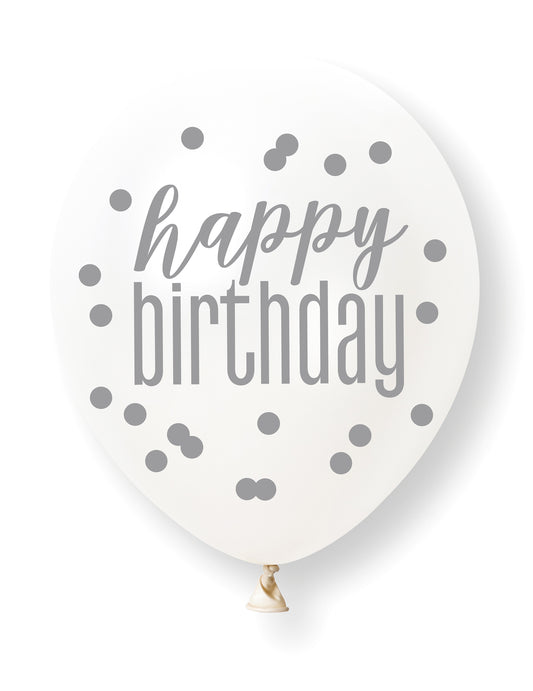6 Happy Birthday ballonnen