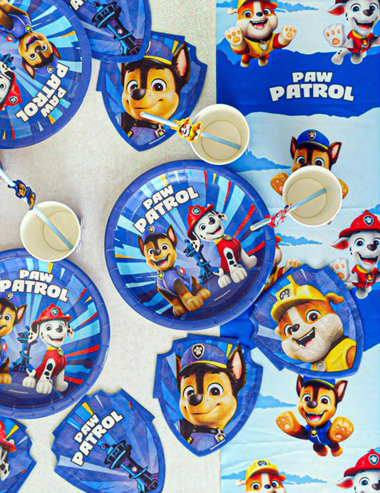 8 Assiettes bleues en carton Pat'patrouille™ 23cm