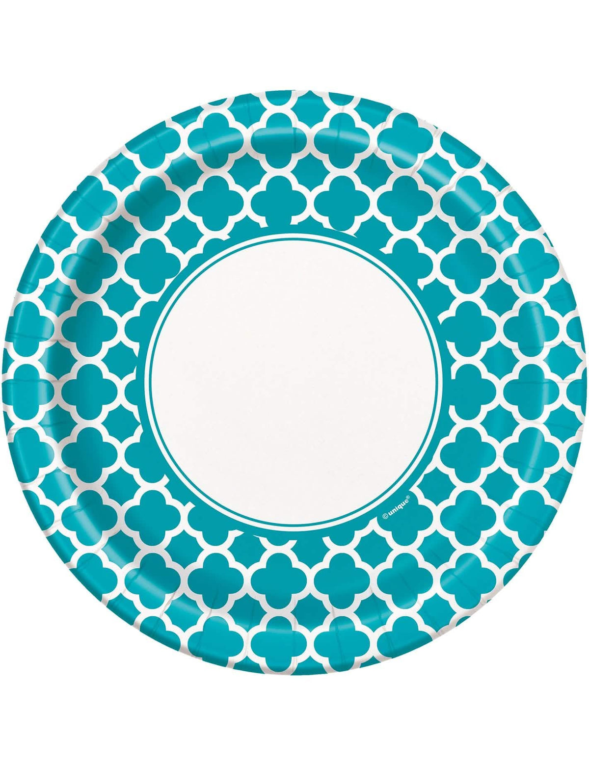 8 Assiettes en carton Grafik turquoise 22 cm
