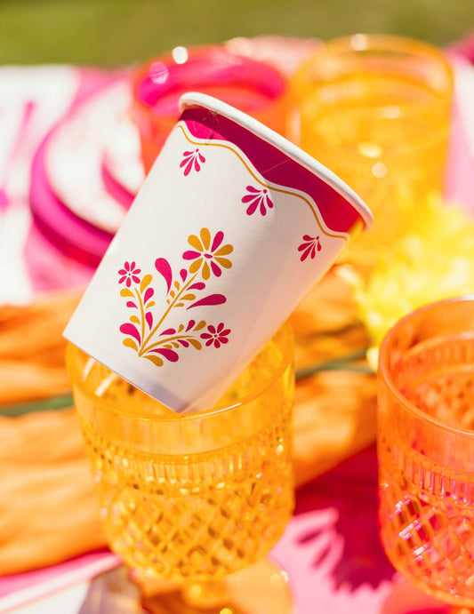 8 kartonnen bekers Pink Lemonade 255 ml