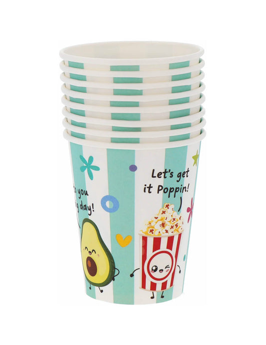 8 Gobelets en carton Kawaï Party 250 ml