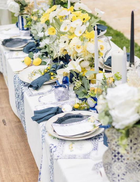 8 Petites assiettes en carton bleu roi Dolce Vita 18cm