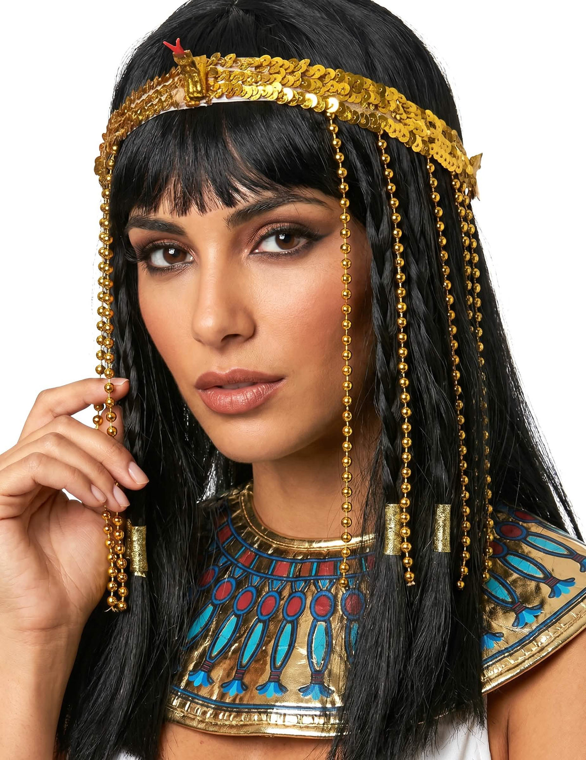 Goudkleurige Egyptische slang hoofdband voor vrouwen