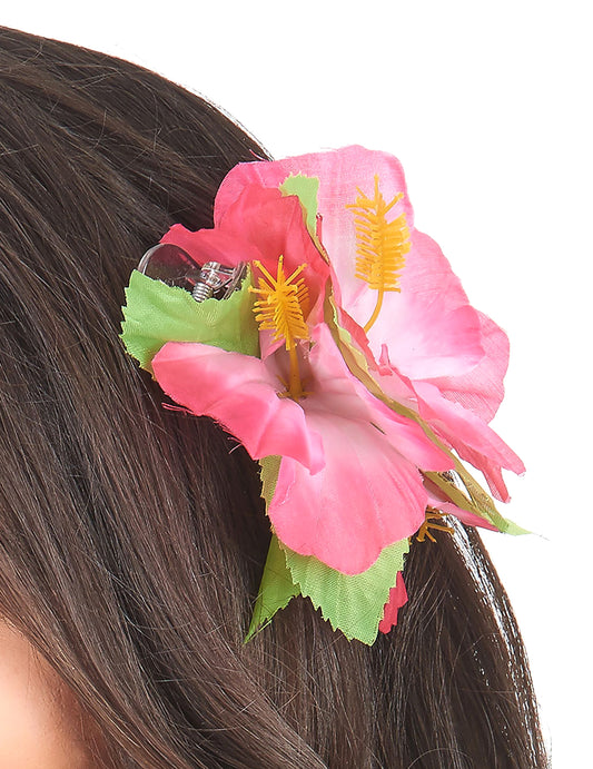 Roze hawaiiaanse haarspeld