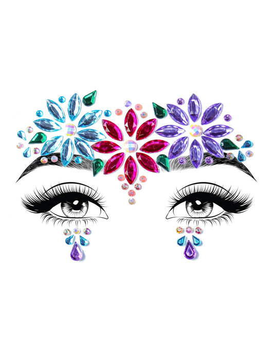 Bijoux pour visage adhésifs dahlia