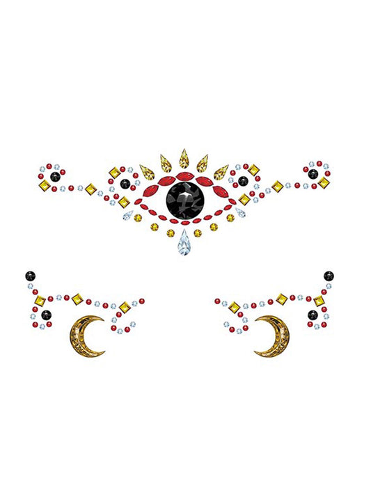 Bijoux pour visage adhésifs voyante