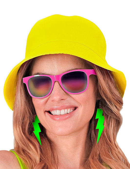 Fluogeel vissershoedje voor volwassenen