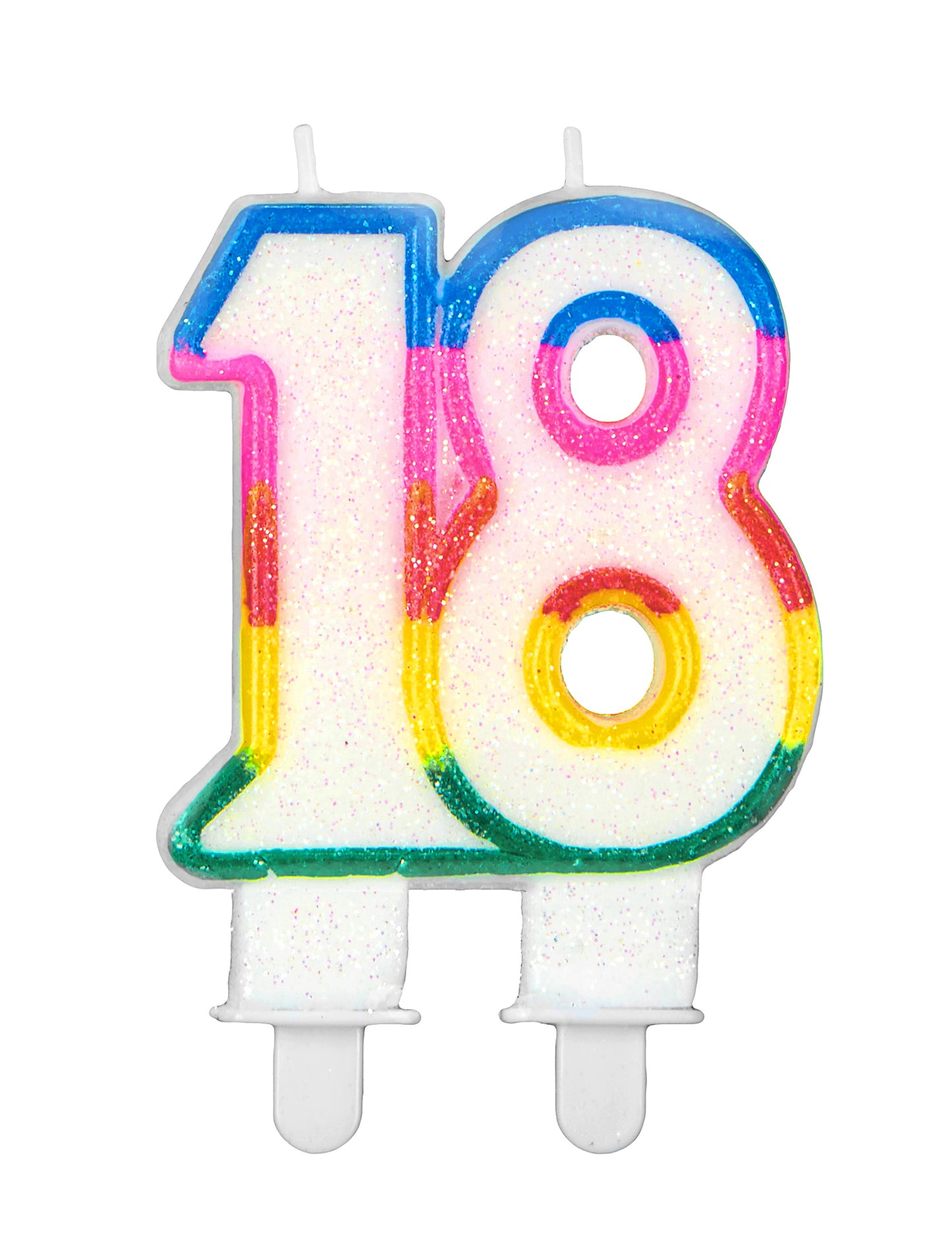 Regenboog 18 jaar verjaardagskaars