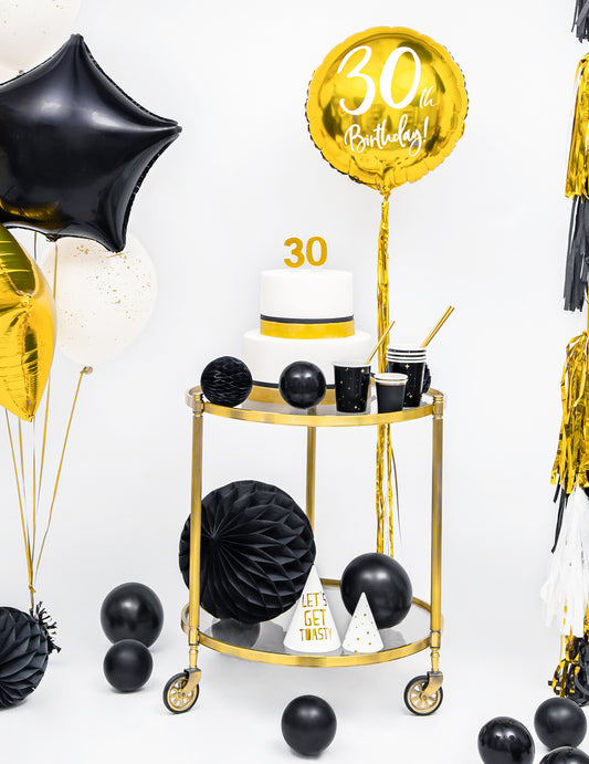 Mise en situation de la boule en papier alvéolé noir