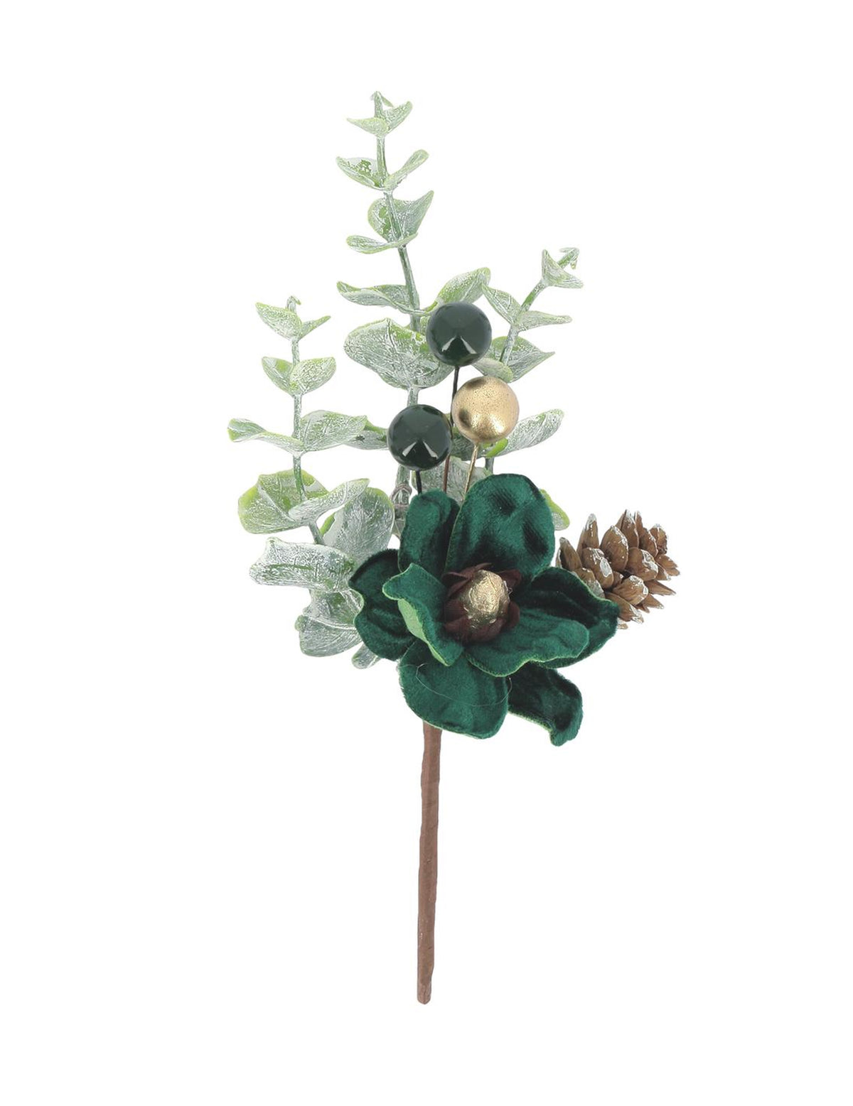 Elegance tak donkergroen en goud 18 cm