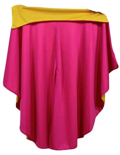 cape voor volwassen torero roze en geel