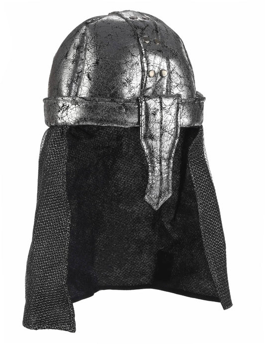 Vue de dos du casque de chevalier guerrier souple