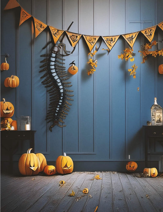Mise en situation du centipède à suspendre pour Halloween