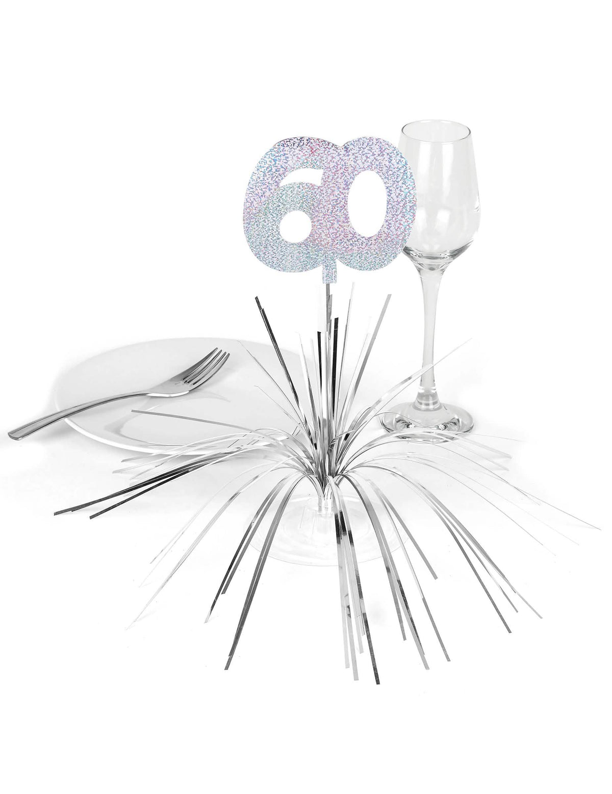 Mise en situation sur une table du centre de table 60 ans