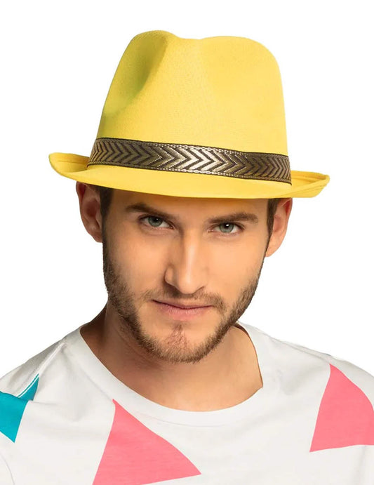 Vue de face du chapeau borsalino trilby pour adulte