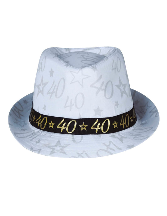 Vue de face du chapeau de gangster 40 ans