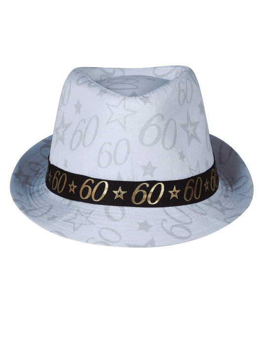 Vue de face du chapeau de gangster 60 ans