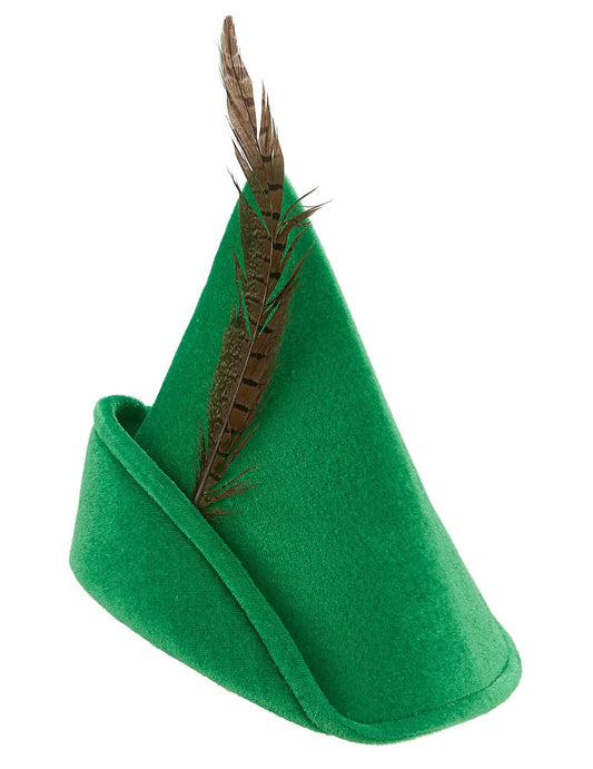 Chapeau homme des bois vert à plume adulte