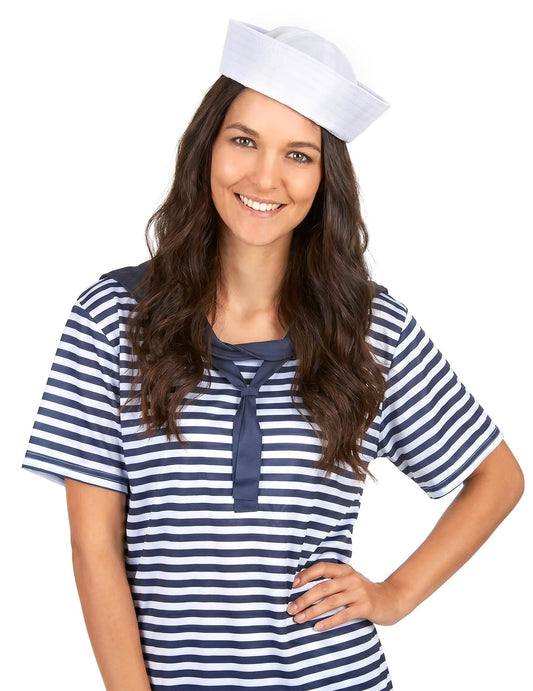 Chapeau marin blanc adulte