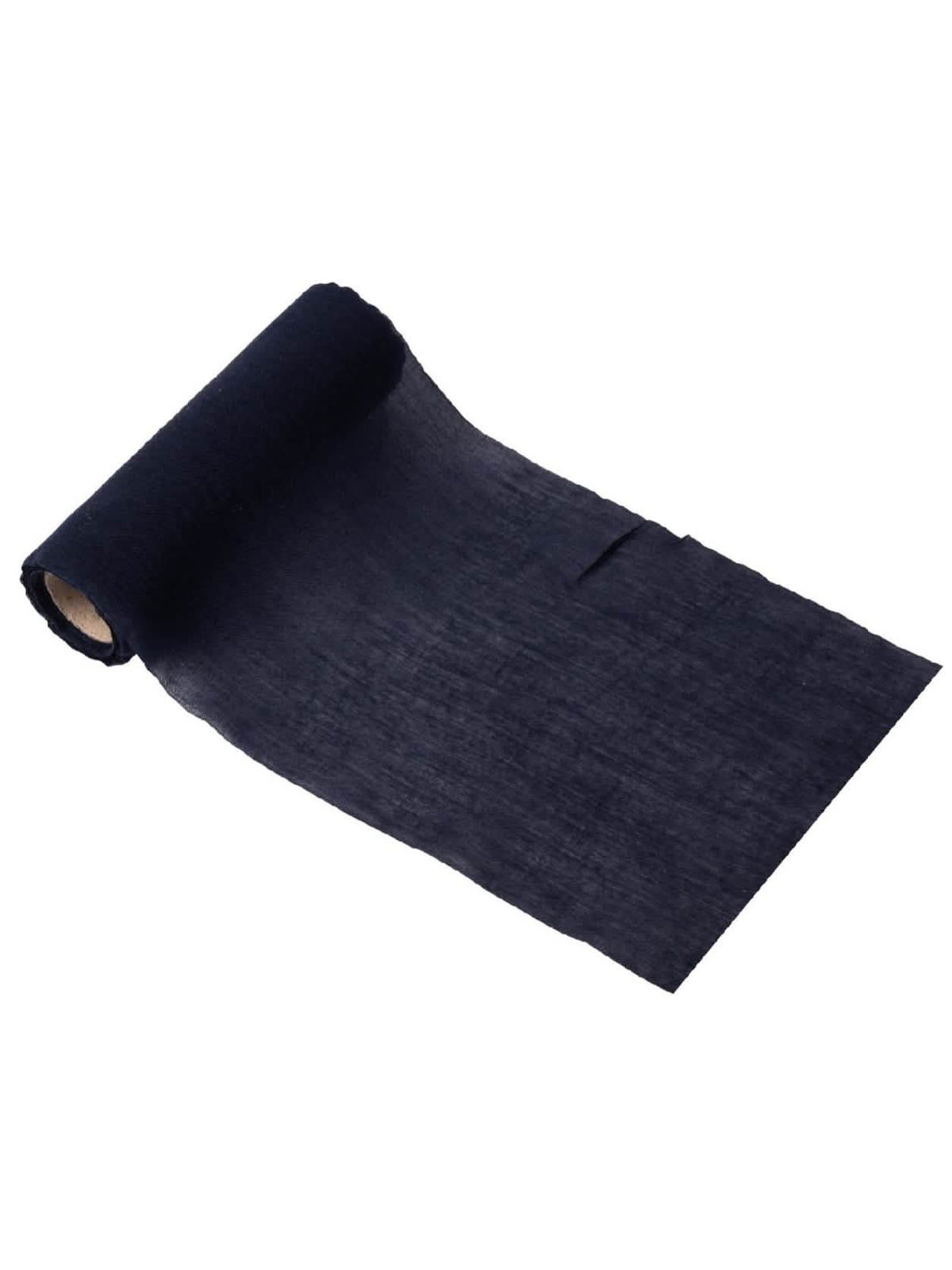 Chemin de table mousseline pour mariage bleu marine chic
