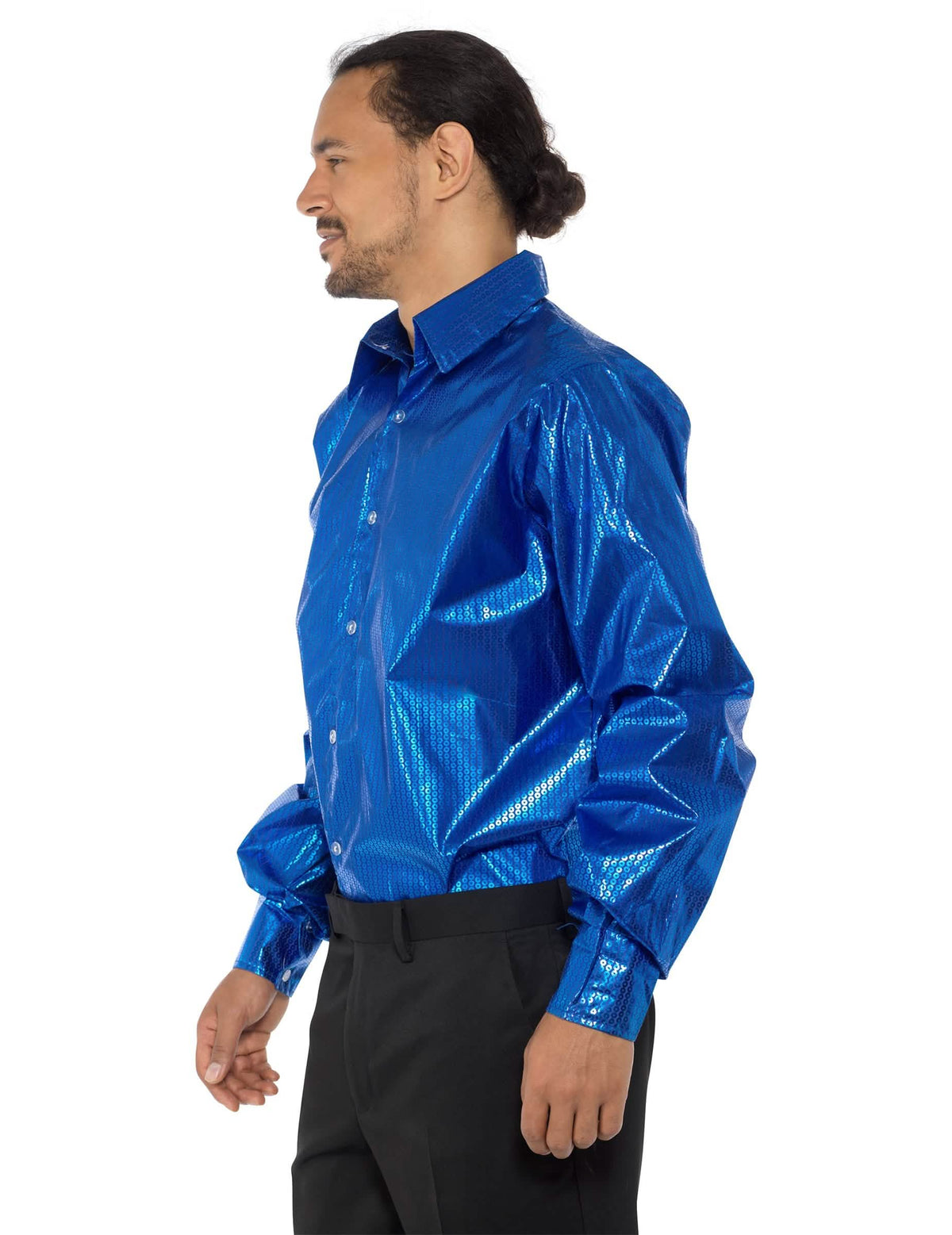 Vue de profil de la chemise disco pour homme