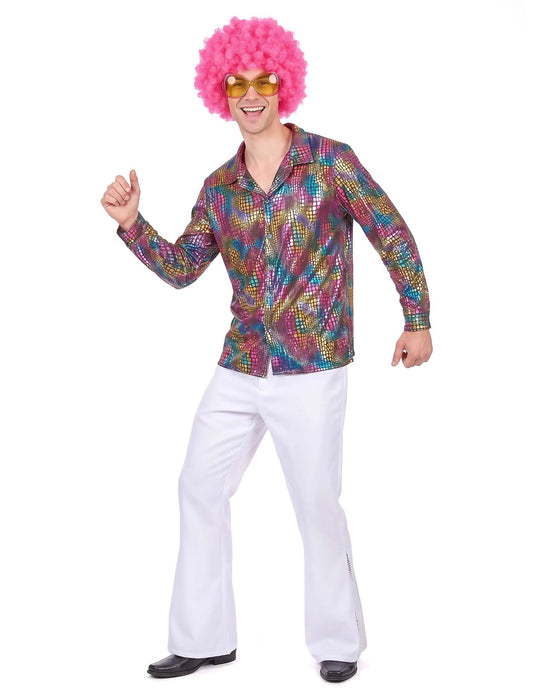 Chemise disco homme multicolore