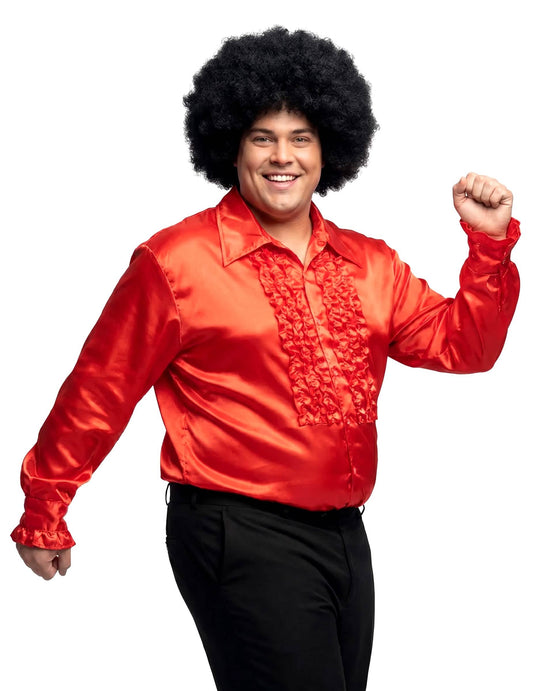Chemise disco rouge homme