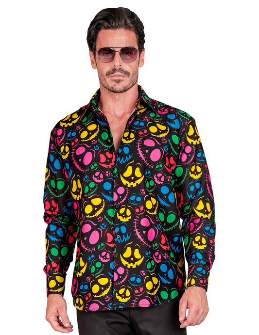 Chemise fantômes fluo pour homme