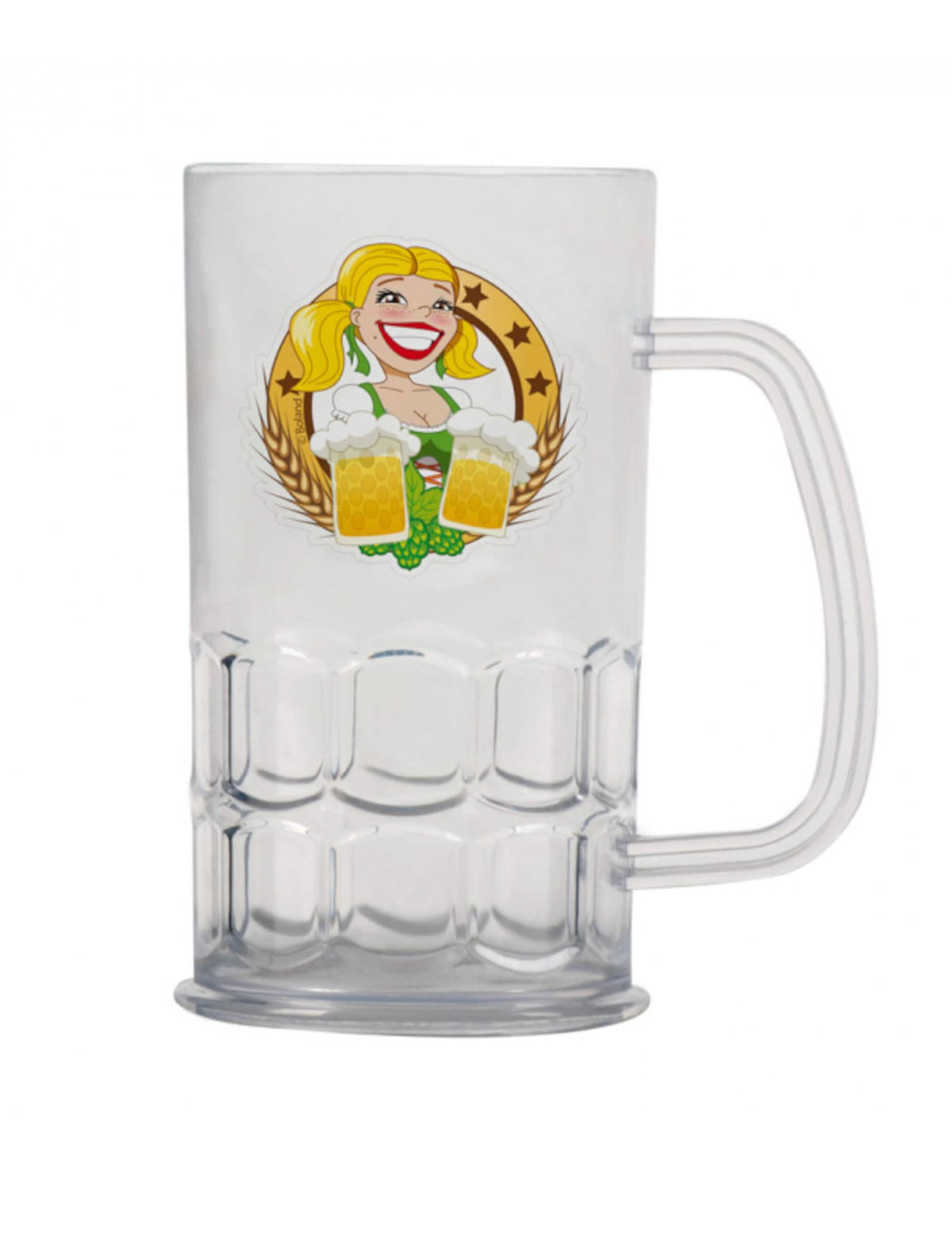 Bierpul bierfeest voor volwassenen, transparant met Beierse illustratie