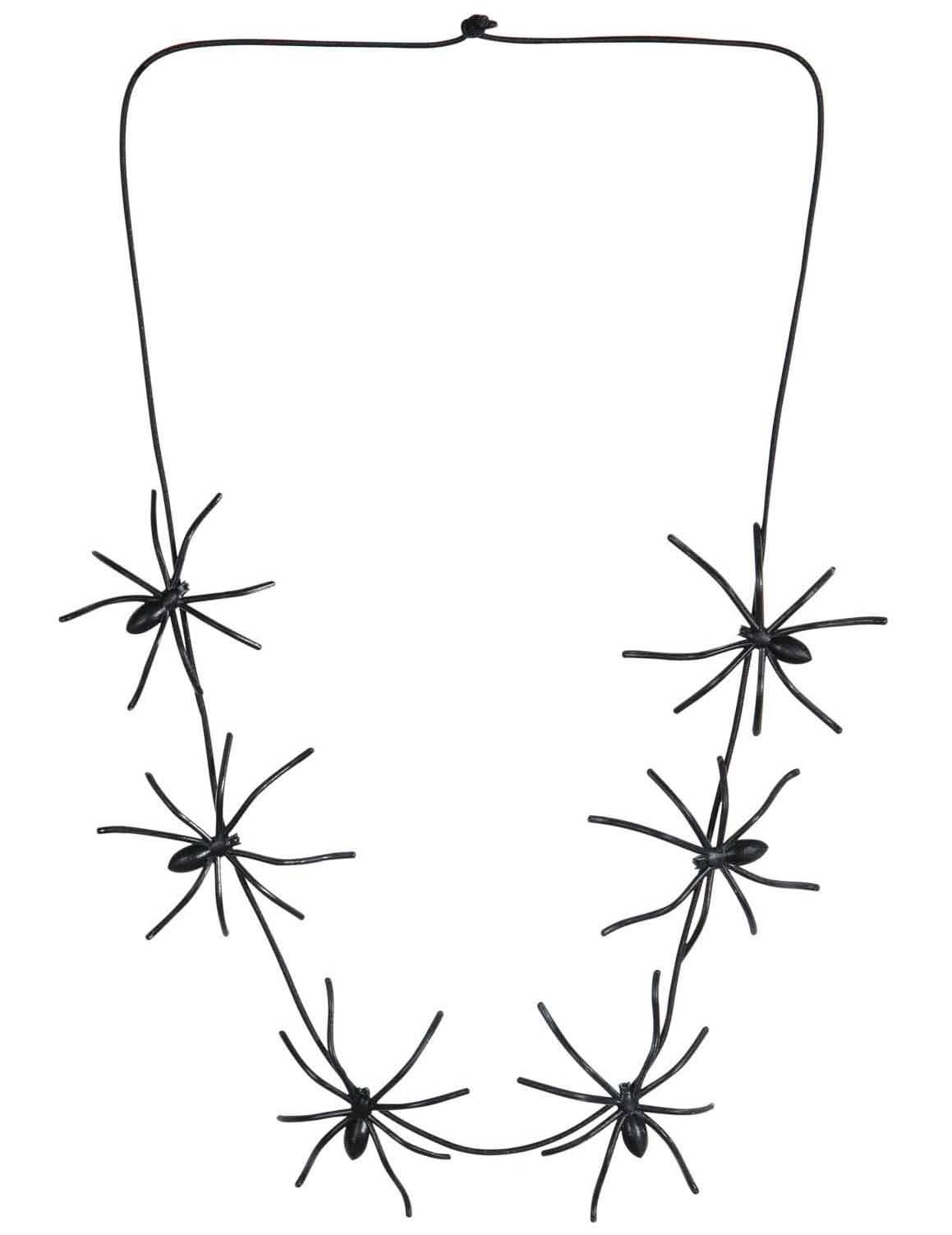 Collier araignées Halloween pour adulte noir