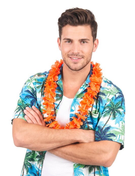 Oranje Hawaii ketting