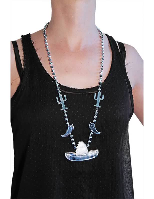 Vue du collier porté du collier mexicain