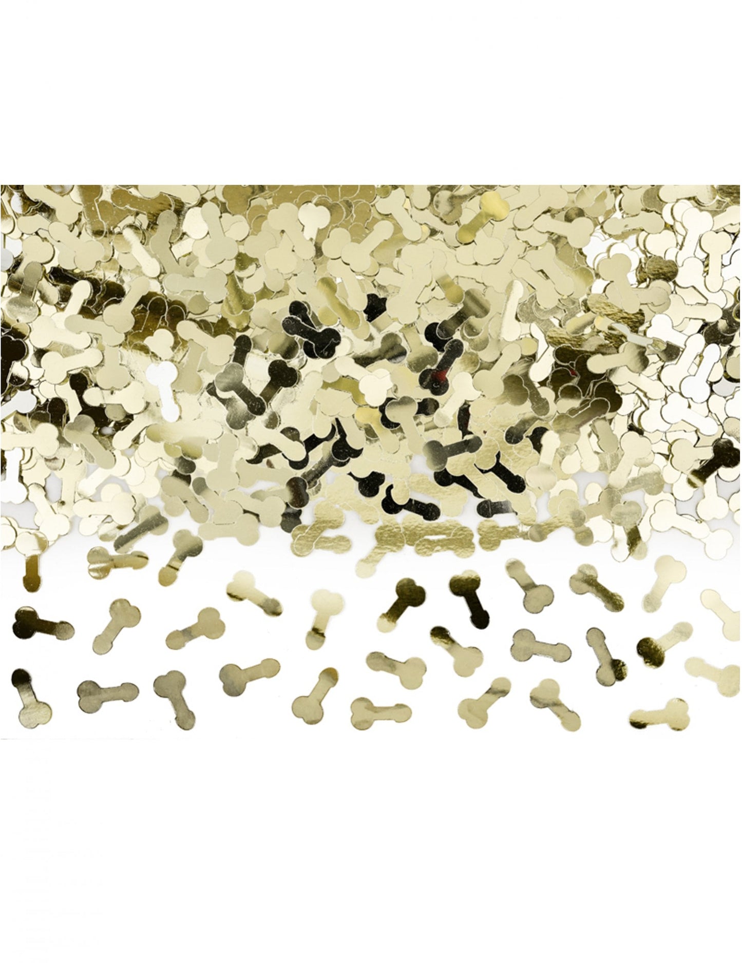 Confettis de table zizi pour adulte dorés métallisés