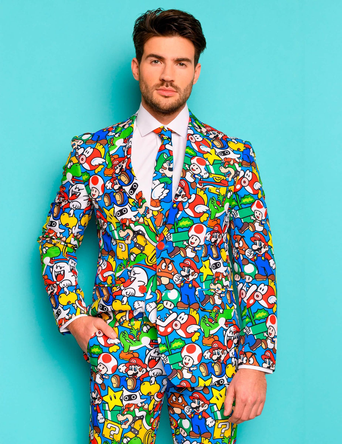 Mr. Super Mario™ Opposuits™ kostuum voor volwassenen
