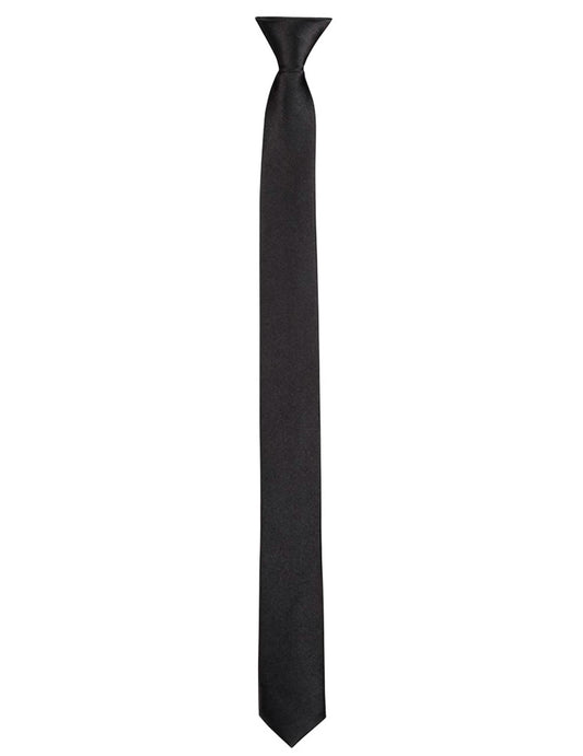 Vue de face de la cravate noire